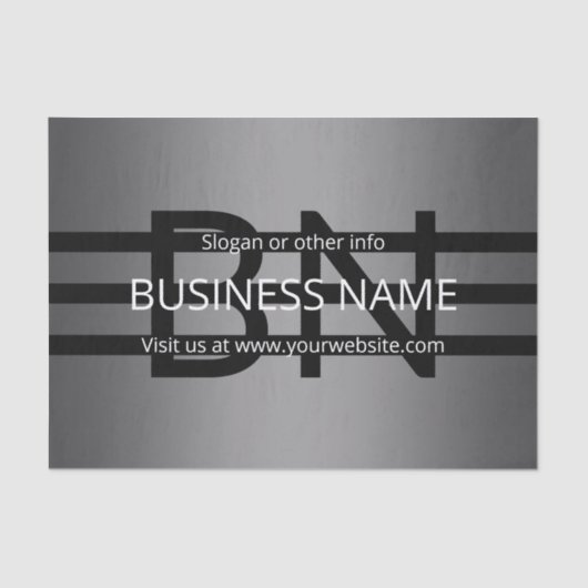 グレーモダングラディエントおよび黒の水平ストライプ色 薄葉紙 (正面)