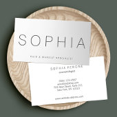 グレーモダングラディエントプロフェッショナル美しいサロン 名刺