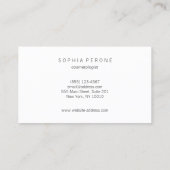 グレーモダングラディエントプロフェッショナル美しいサロン 名刺 (裏面)