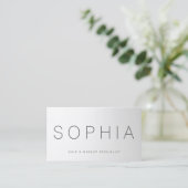 グレーモダングラディエントプロフェッショナル美しいサロン 名刺 (スタンド正面)