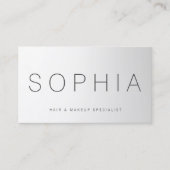 グレーモダングラディエントプロフェッショナル美しいサロン 名刺 (正面)