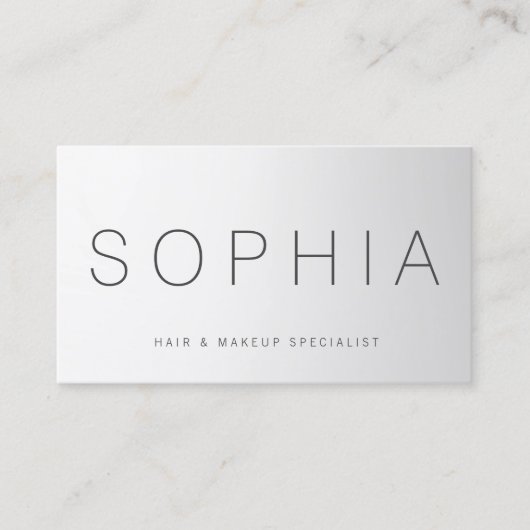 グレーモダングラディエントプロフェッショナル美しいサロン 名刺 (正面)