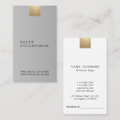 グレーモダングラデーション金ゴールドの参照 名刺 (正面/裏面)