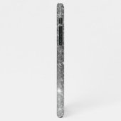 グレーモダングリッターの輝きパーソナライズされたの名前 iPhoneケース (左側)