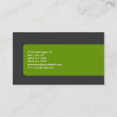グレーモダングリーンストライプ名刺 名刺 (裏面)