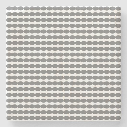 グレーモダングレー白の幾何パターンカスタム ストーンコースター (正面)