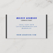 グレーモダンコンテンポラリーとマットブラック 名刺 (裏面)