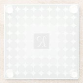 グレーモダンサークルモノグラム ガラスコースター (裏面)