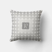 グレーモダンサークルモノグラム クッション (裏面)
