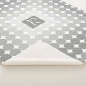 グレーモダンサークルモノグラム シェルパブランケット (3/4)