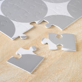 グレーモダンサークルモノグラム ジグソーパズル (側面)