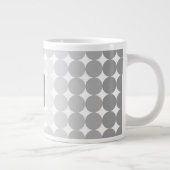 グレーモダンサークルモノグラム ジャンボコーヒーマグカップ (右)