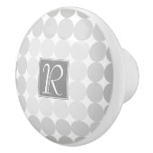 グレーモダンサークルモノグラム セラミックノブ (右)