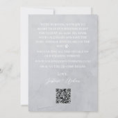 グレーモダンシェードとフォトウェディング日付を保存 セーブザデート (裏面)