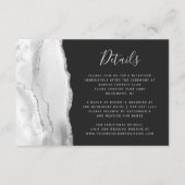 グレーモダンシルバーアゲート石板結婚ズ詳細 エンクロージャーカード (正面)