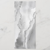 グレーモダンシルバー結婚アゲート メニュー (裏面)