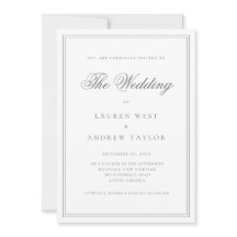 グレーモダンシルバー結婚ミニマリスト