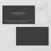 グレーモダンシンプル・プレーン・コンサルタント・ビジネス・カード 名刺 (正面/裏面)
