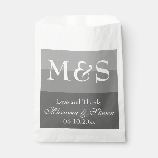 グレーモダンスクリプト フェイバーバッグ (正面)