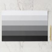 グレーモダンスケールのグラデーショストライプン紙ランチョンマット ペーパーパッド (インサイチュ)