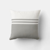 グレーモダンストライプのとホワイト クッション (裏面)