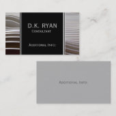 グレーモダンストライプビジネス・カード 名刺 (正面/裏面)