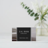 グレーモダンストライプビジネス・カード 名刺 (スタンド正面)