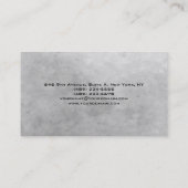 グレーモダンストーンウォールユニークトレンディークリエイティブ 名刺 (裏面)