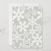 グレーモダンスノーフレーク公証人ハッピーホリデーズフォト シーズンカード (裏面)