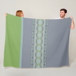 グレーモダンス付きデザインプリント フリースブランケット