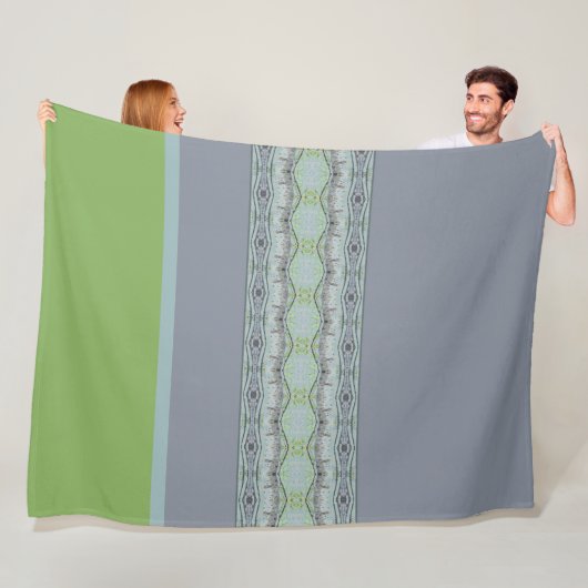 グレーモダンス付きデザインプリント フリースブランケット (インサイチュ)