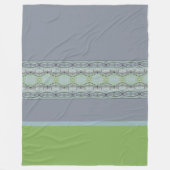 グレーモダンス付きデザインプリント フリースブランケット (正面)