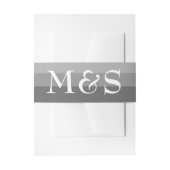 グレーモダンス結婚クリプト 招待状ベリーバンド (正面例)