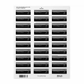 グレーモダンズ差出人住所ラベル ラベル (フルシート)