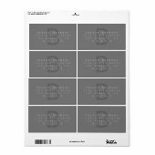 グレーモダンズ差出人住所 ラベル (フルシート)