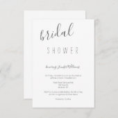グレーモダンタイポグラフィブライダルシャワー招待状 招待状 (正面/裏面)