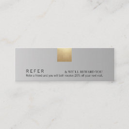 グレーモダンデーション金ゴールドアクセントの参照 スキニー名刺