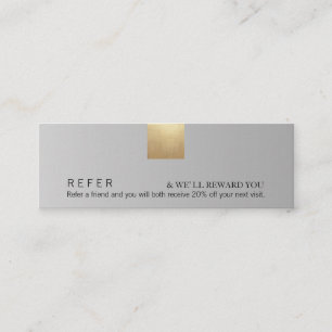 グレーモダンデーション金ゴールドアクセントの参照 スキニー名刺