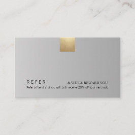 グレーモダンデーション金ゴールドアクセントの参照 名刺