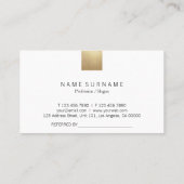 グレーモダンデーション金ゴールドアクセントの参照 名刺 (裏面)