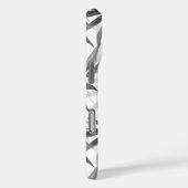 グレーモダントロピカル離れパターン名前をカスタムする Case-Mate iPhoneケース (裏面 / 右)