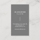 グレーモダンドクターメディカルヘルスケアサービス 名刺 (裏面)