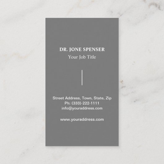 グレーモダンドクターメディカルヘルスケアサービス 名刺 (裏面)