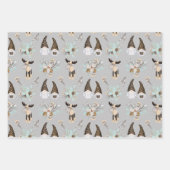グレーモダンニュートラル格言パターン ラッピングペーパーシート (正面2)