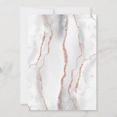 グレーモダンバラ金ゴールドアガ結婚ート 招待状 (裏面)