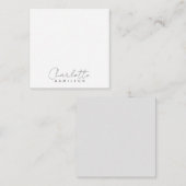 グレーモダンパーソナライズされたトーンの名前 ノートカード (正面/裏面)