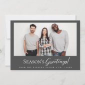 グレーモダンビジネスのクリスマスチームの写真 シーズンカード (正面)
