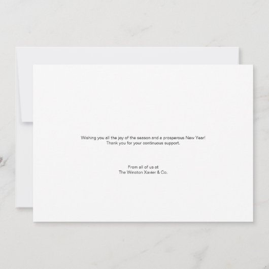 グレーモダンビジネスのクリスマスチームの写真 シーズンカード (裏面)