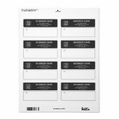 グレーモダンビジネスロゴl会社出荷 ラベル (フルシート)