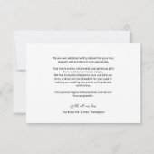 グレーモダンフォトコラージュのカスタム結婚式写真 サンキューカード (裏面)